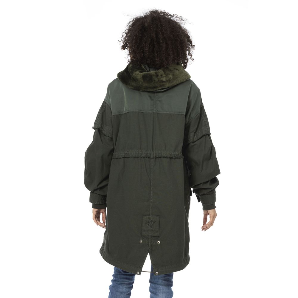 Mr&Mrs Italy Grüner Baumwoll-Parka für Frauen